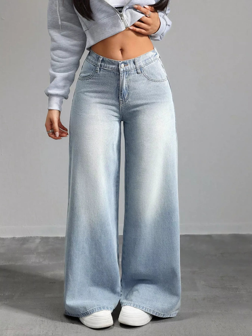 High Waisted Wide Leg Jeans Shopimist