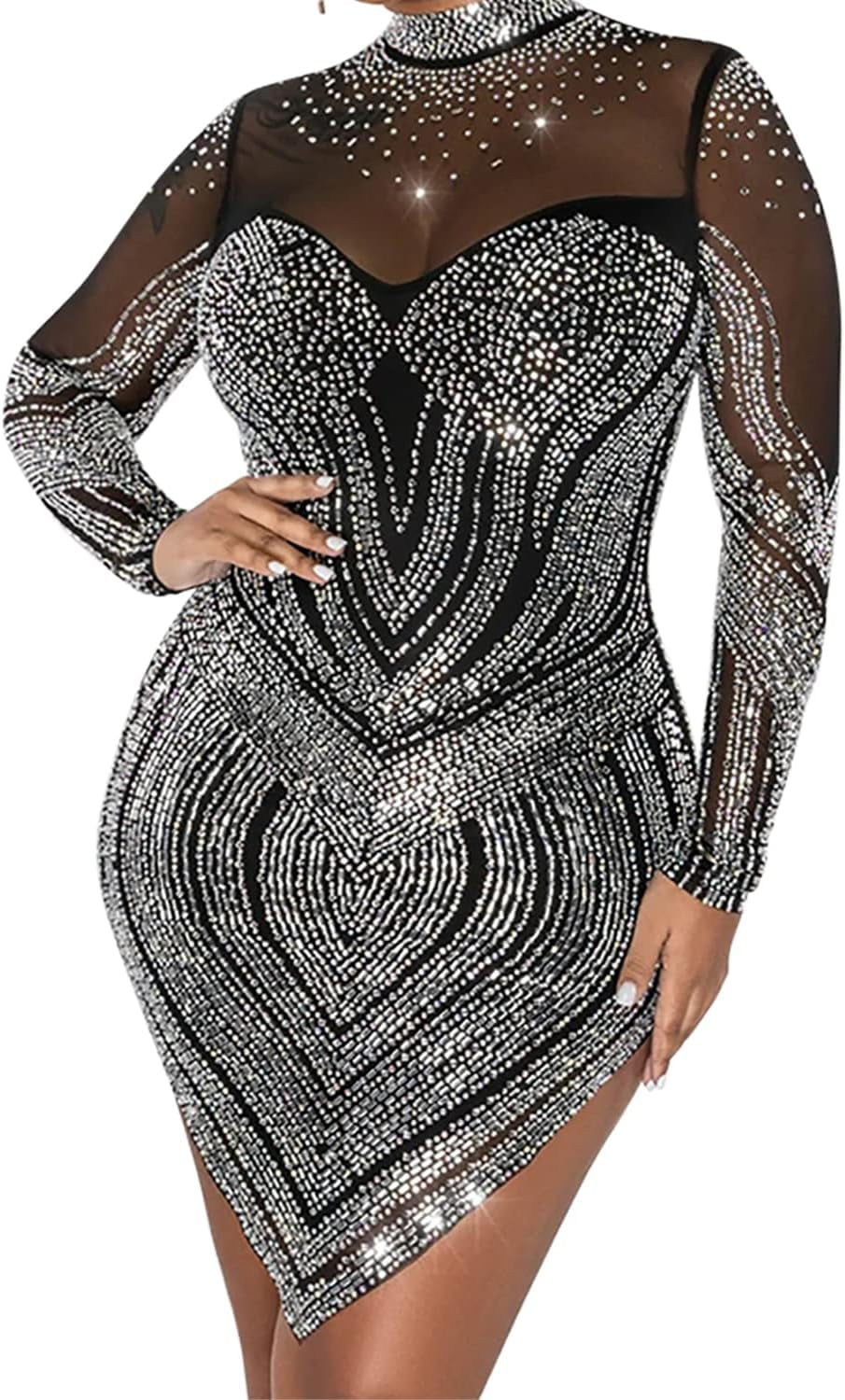 Women Sexy Birthday Dress Hot Drilling Process Sexy Dress Party Club Night Dress……
