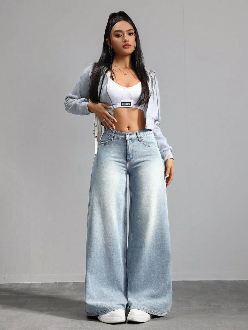 High Waisted Wide Leg Jeans Shopimist