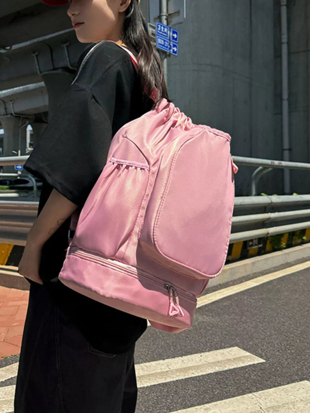 Drawstring Backpack Duffle Bag Shopimist