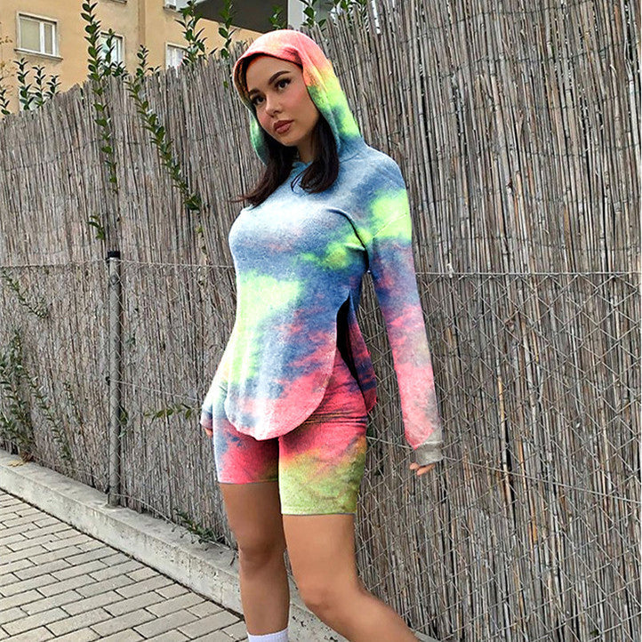 Women's Casual Fashion Hoodie Sports Two Piece Set See size chart under “more details”