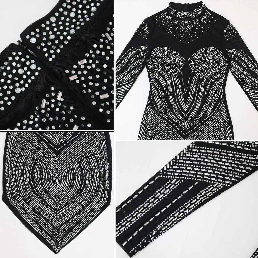 Women Sexy Birthday Dress Hot Drilling Process Sexy Dress Party Club Night Dress……