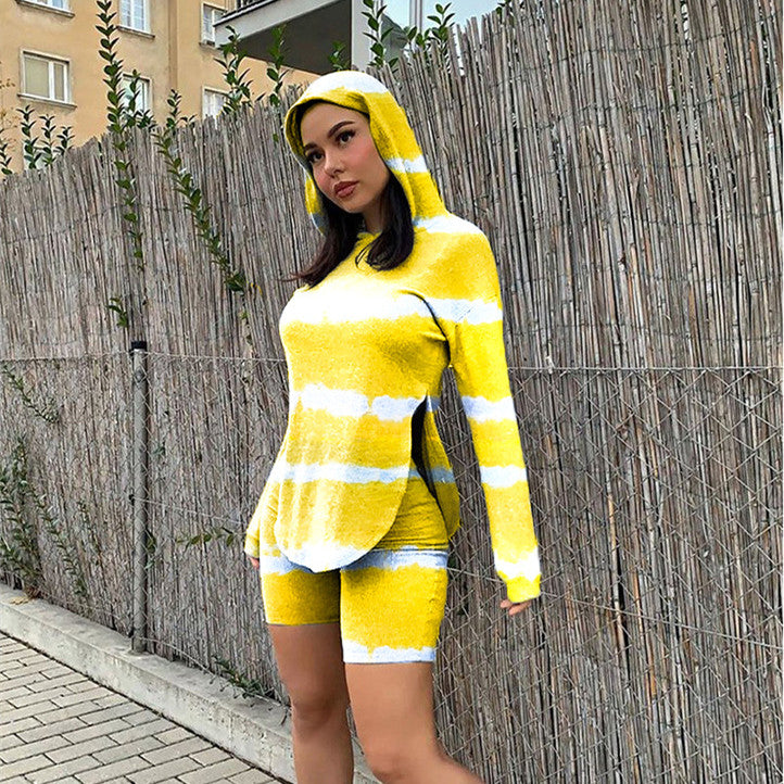 Women's Casual Fashion Hoodie Sports Two Piece Set See size chart under “more details”