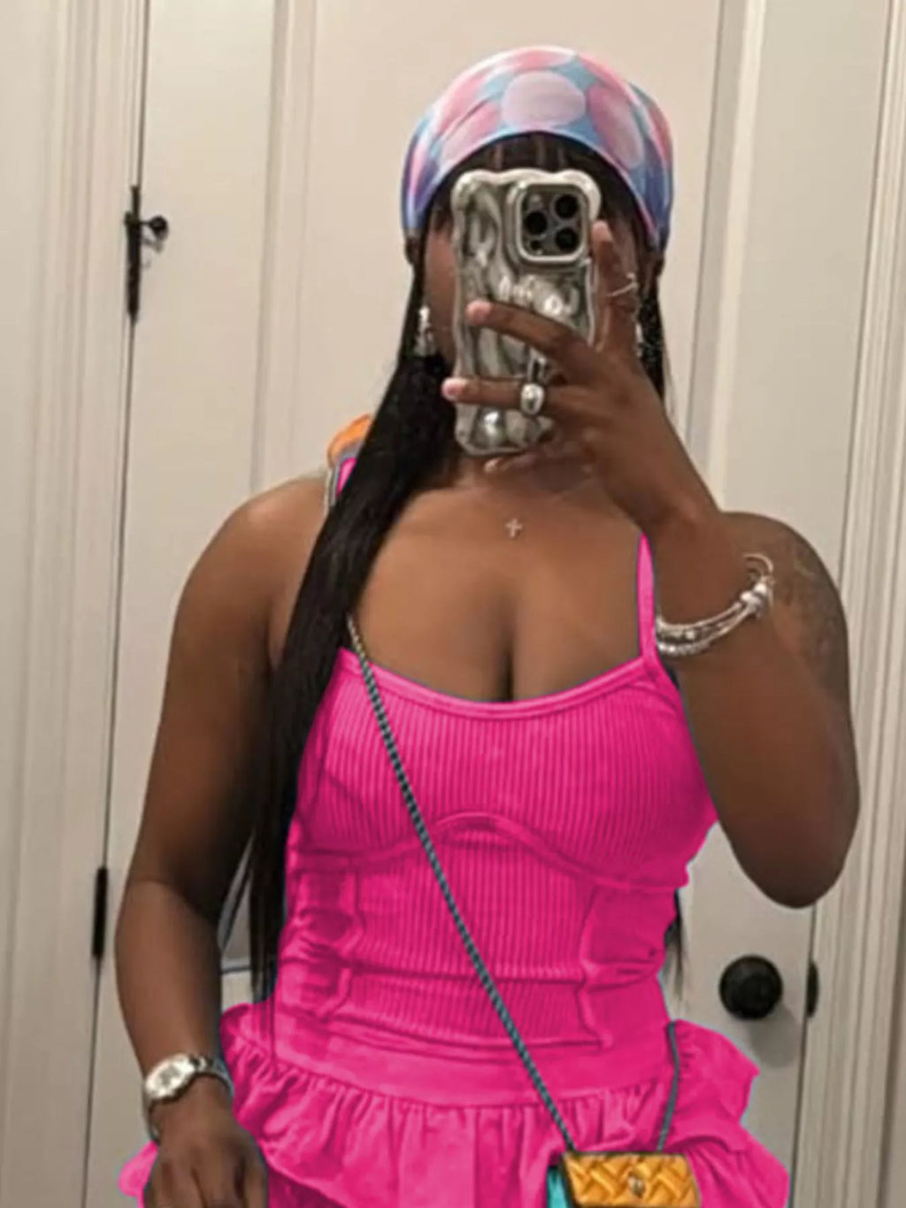 Scoop Neck Cami and Ruffled Skirt Set Shopimist