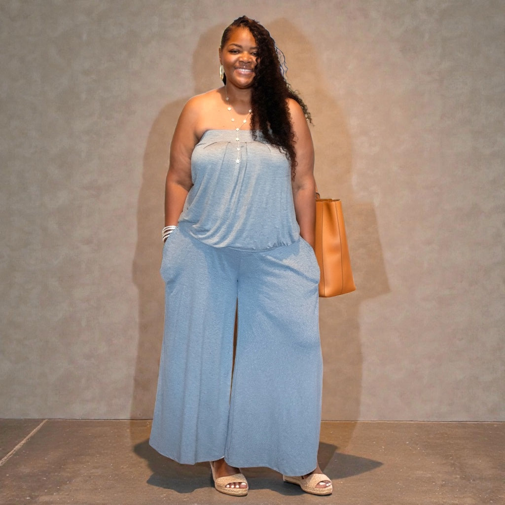 Plus Size Casual Wide Leg Pants Fabulously Dressed Boutique