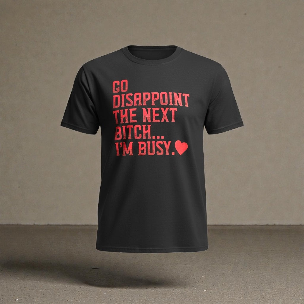 Women's Plus Size Black I'm Busy T Shirt Fabulously Dressed Boutique