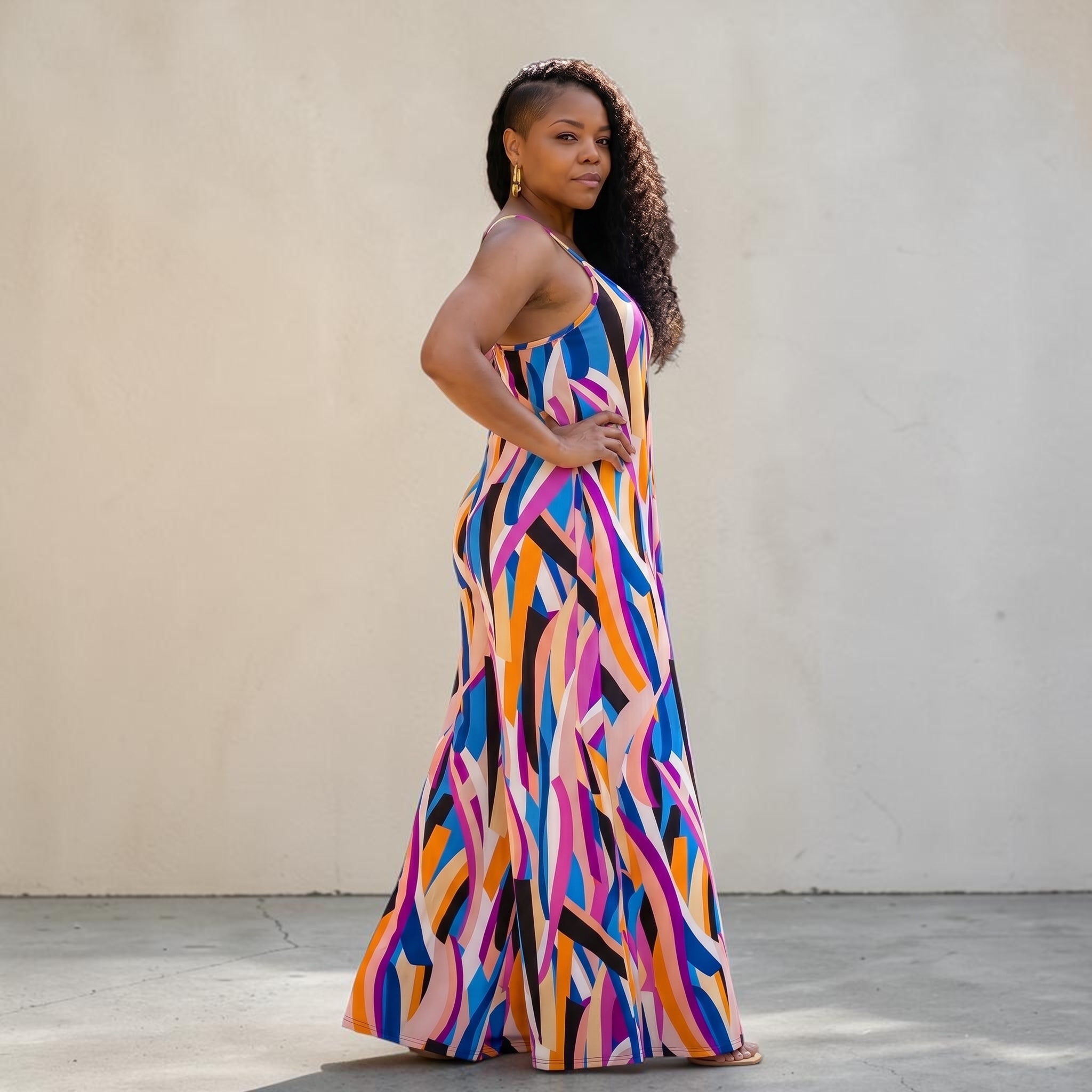 Women's Splash Of Color Wide leg Jumpsuit With Pockets Fabulously Dressed Boutique