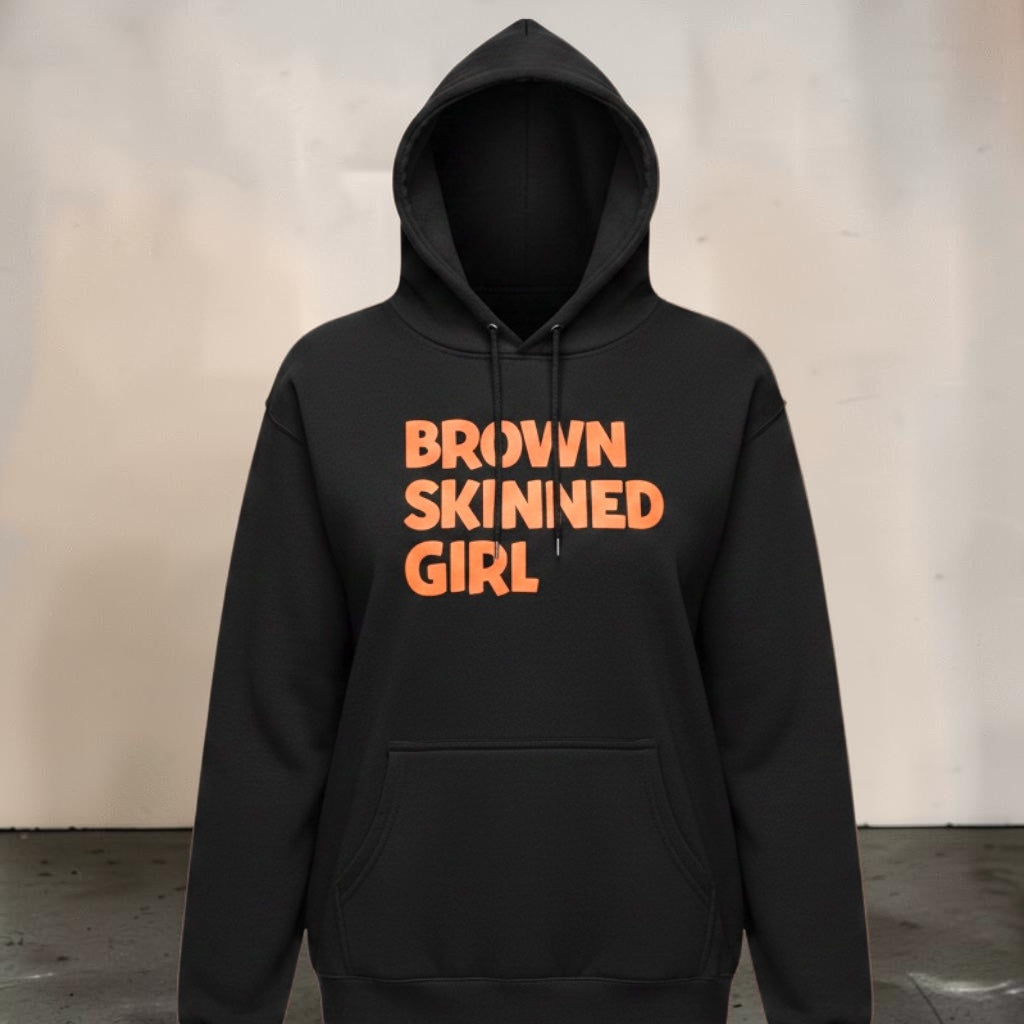 Plus Size Unisex Brown Skin Hoodie Sweatshirt Fabulously Dressed Boutique