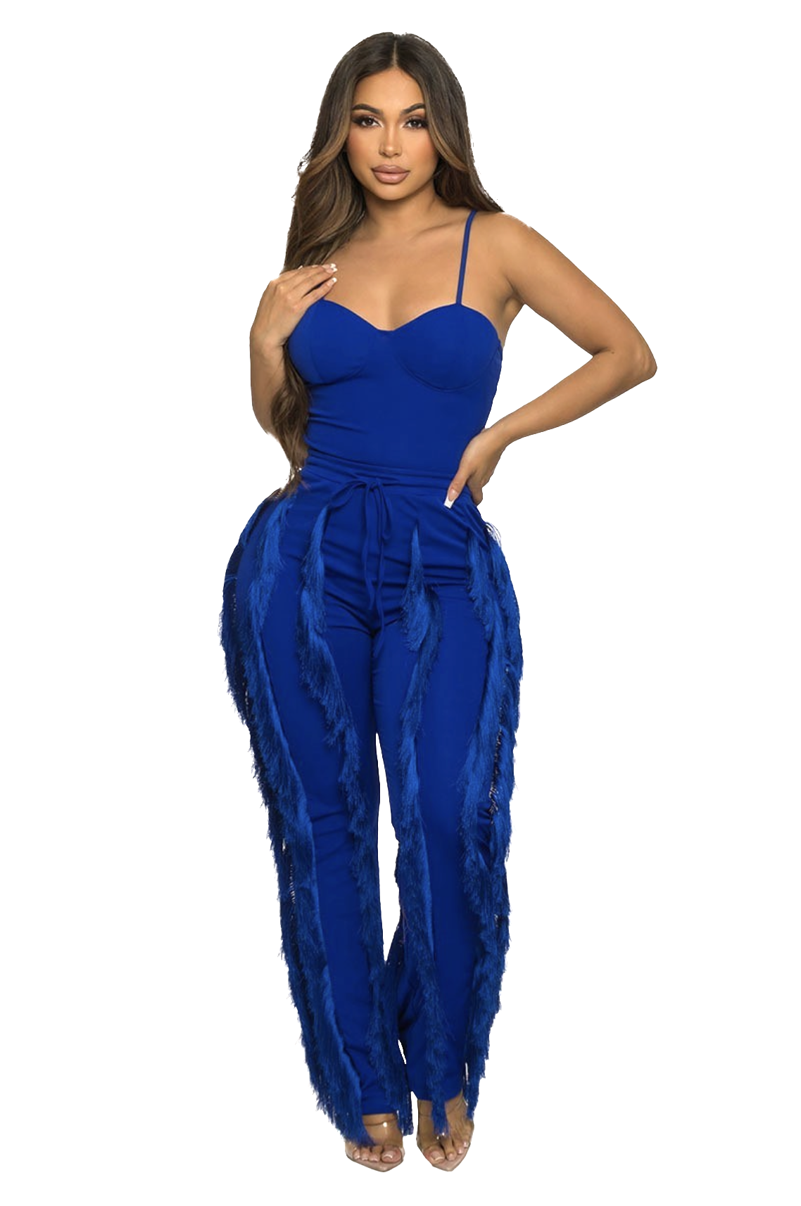 Two Piece Bodysuit &  Tassel Pants Set {has very good stretch} The House of Stylez