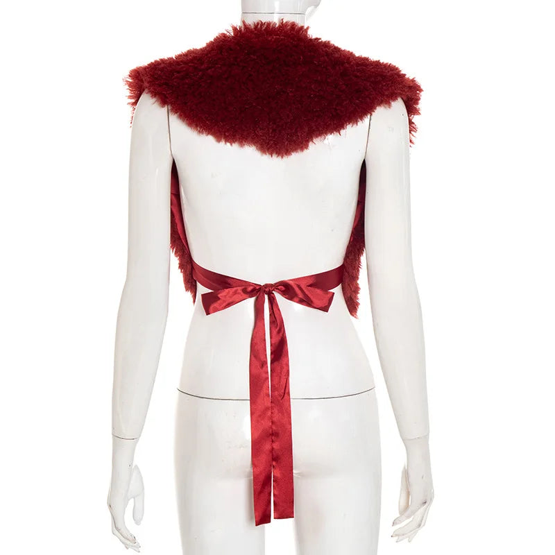 Niya Backless Bandage Fur Top