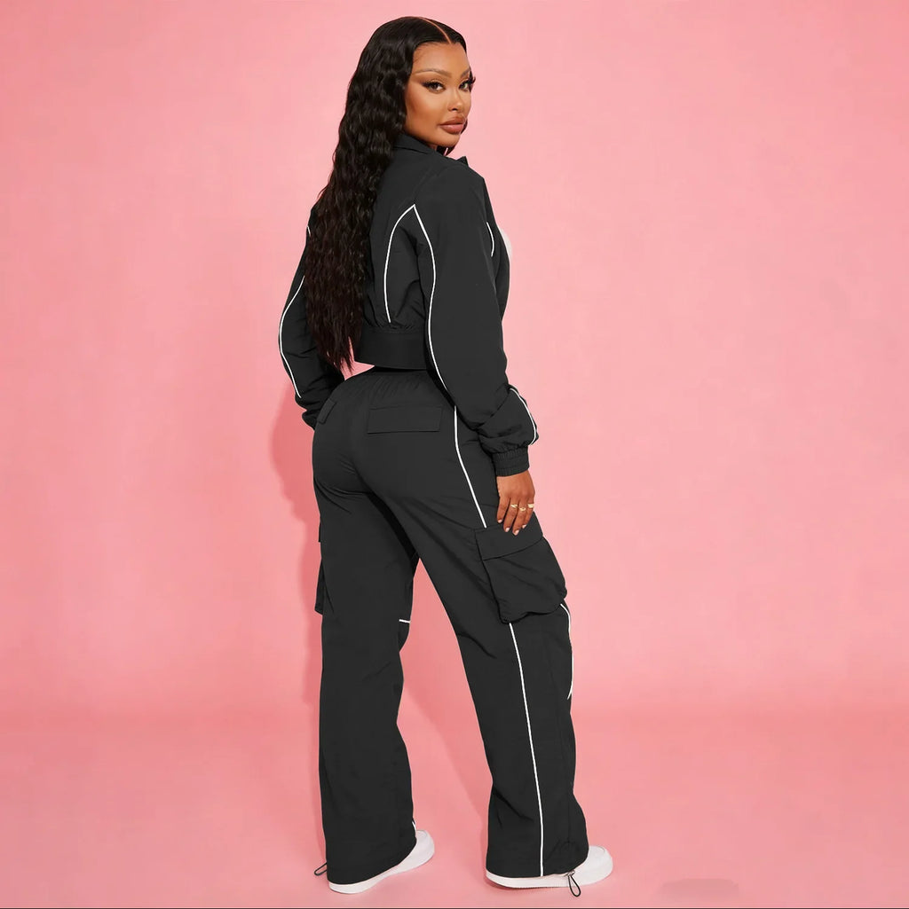 Cargo Style Two-Piece Pants Set
