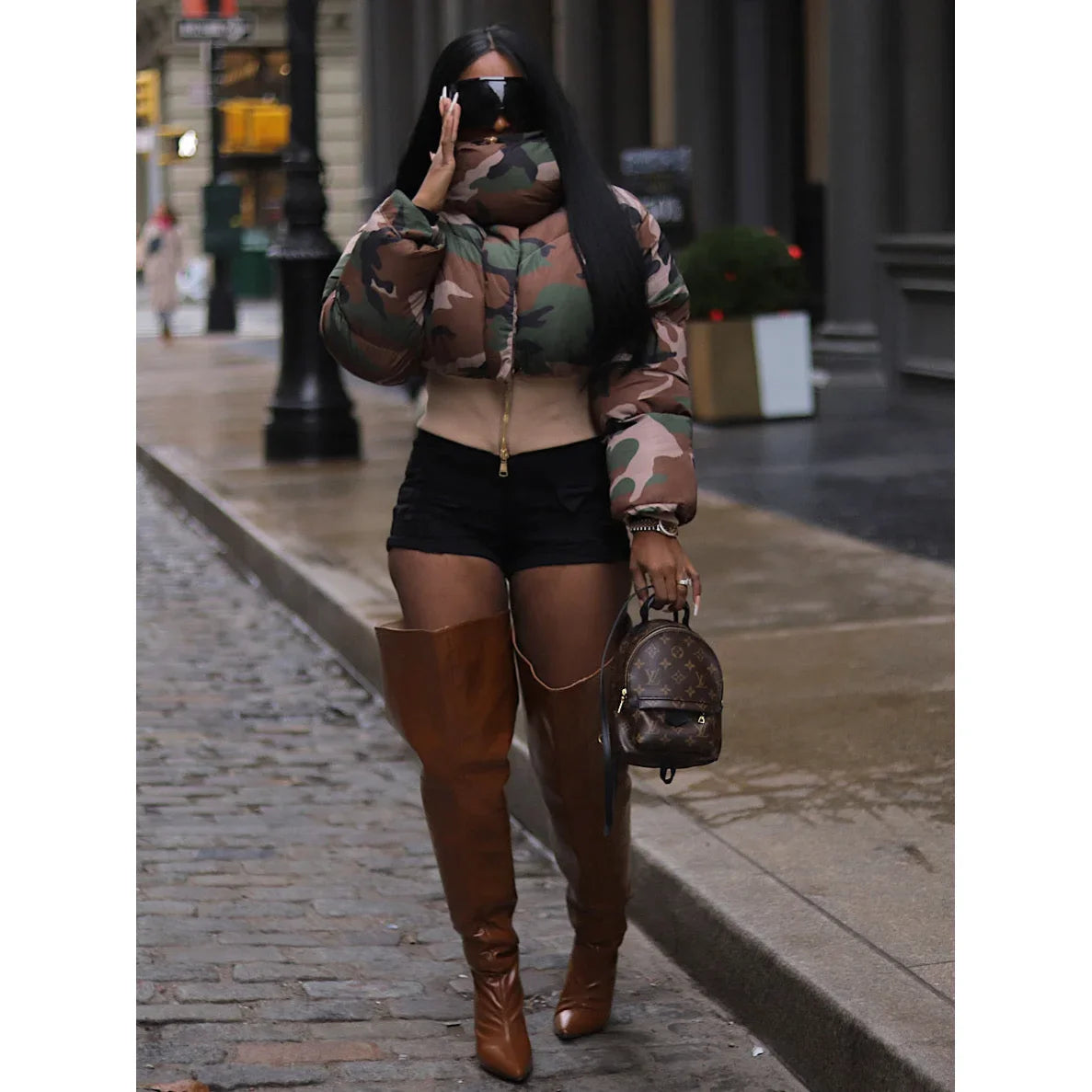 Bubble Puffer Coats Ruffle Jacket