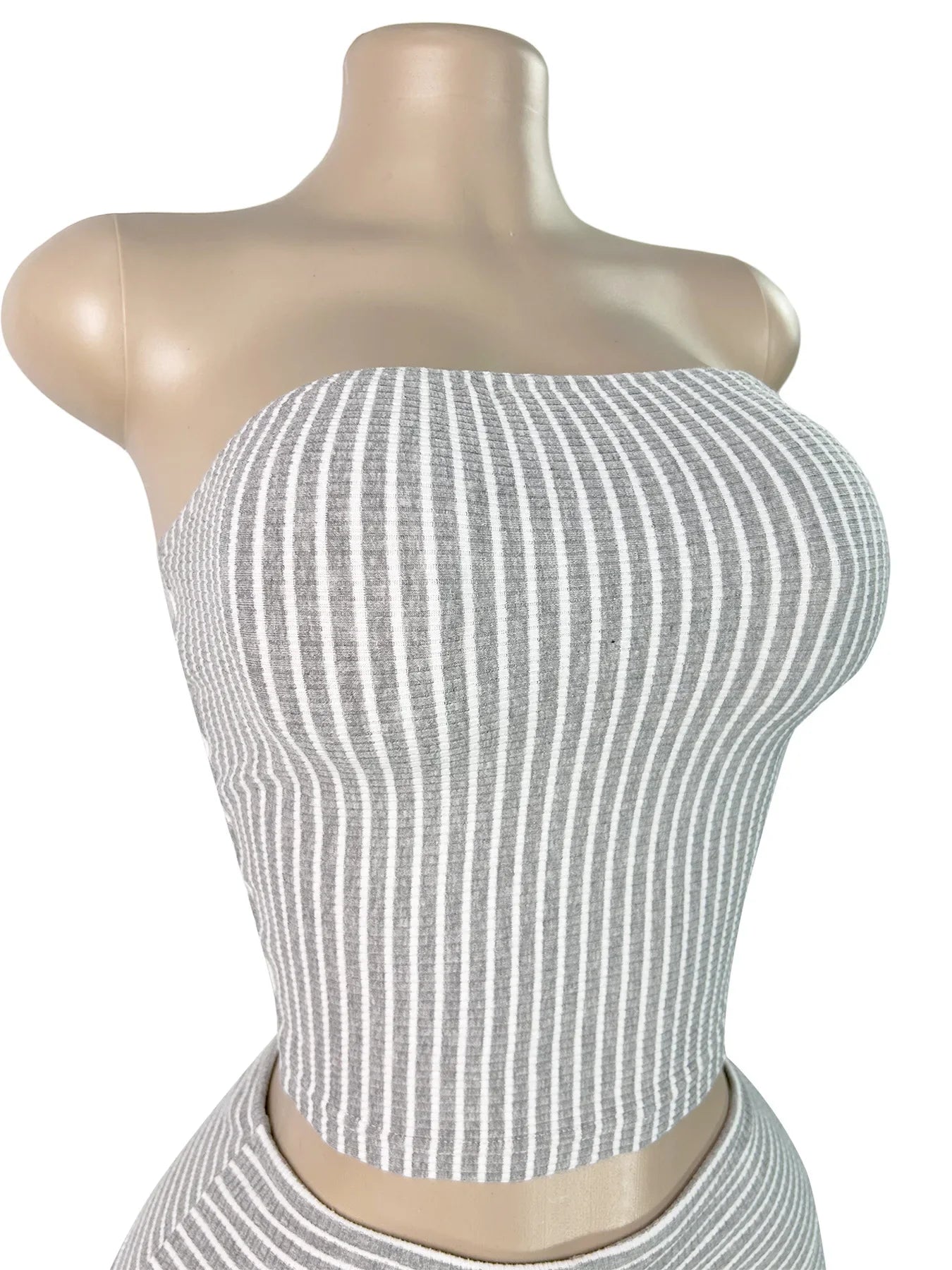 Striped Pattern Shorts Set