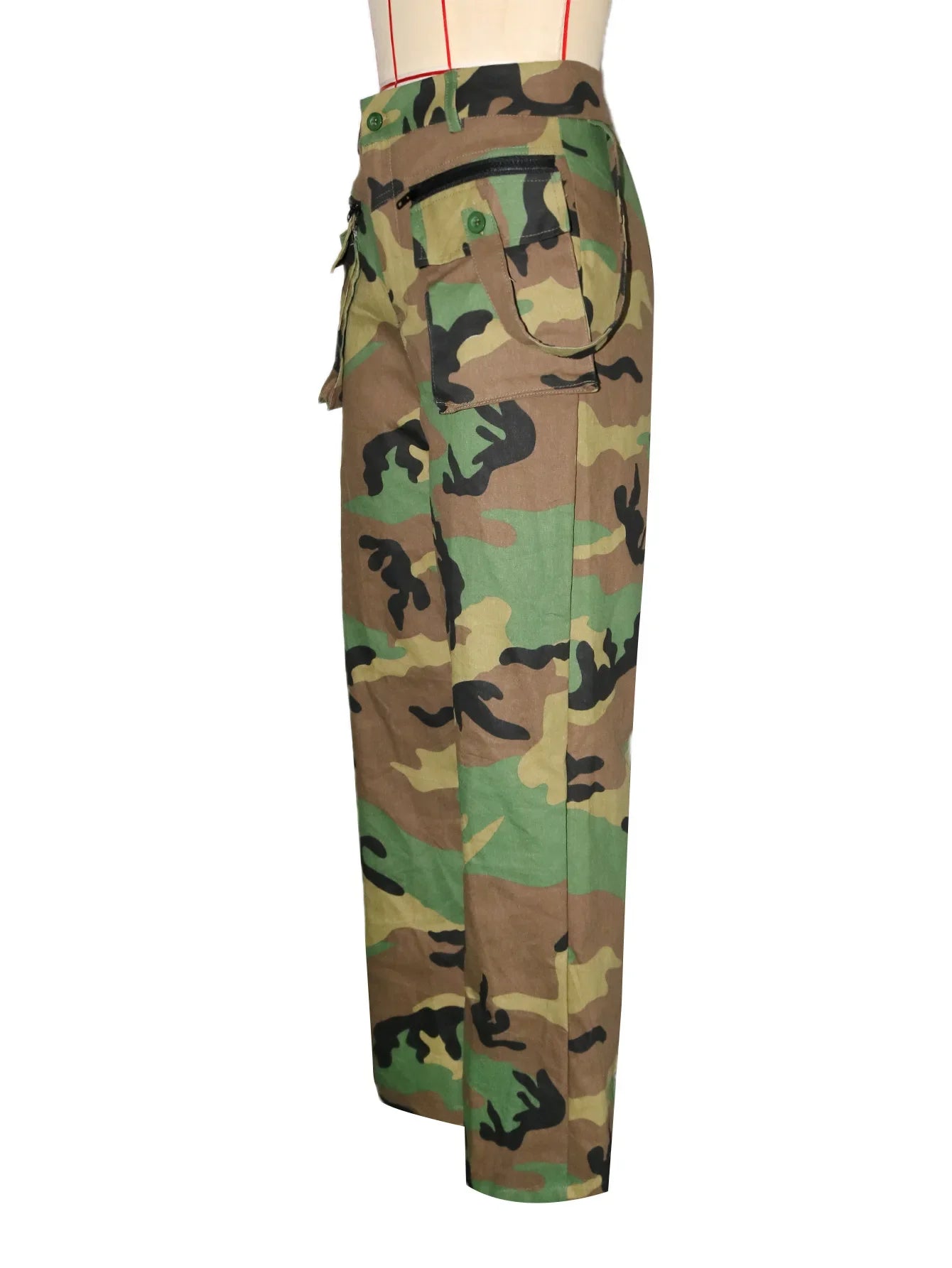 Cargo Camouflage High Waisted Pants