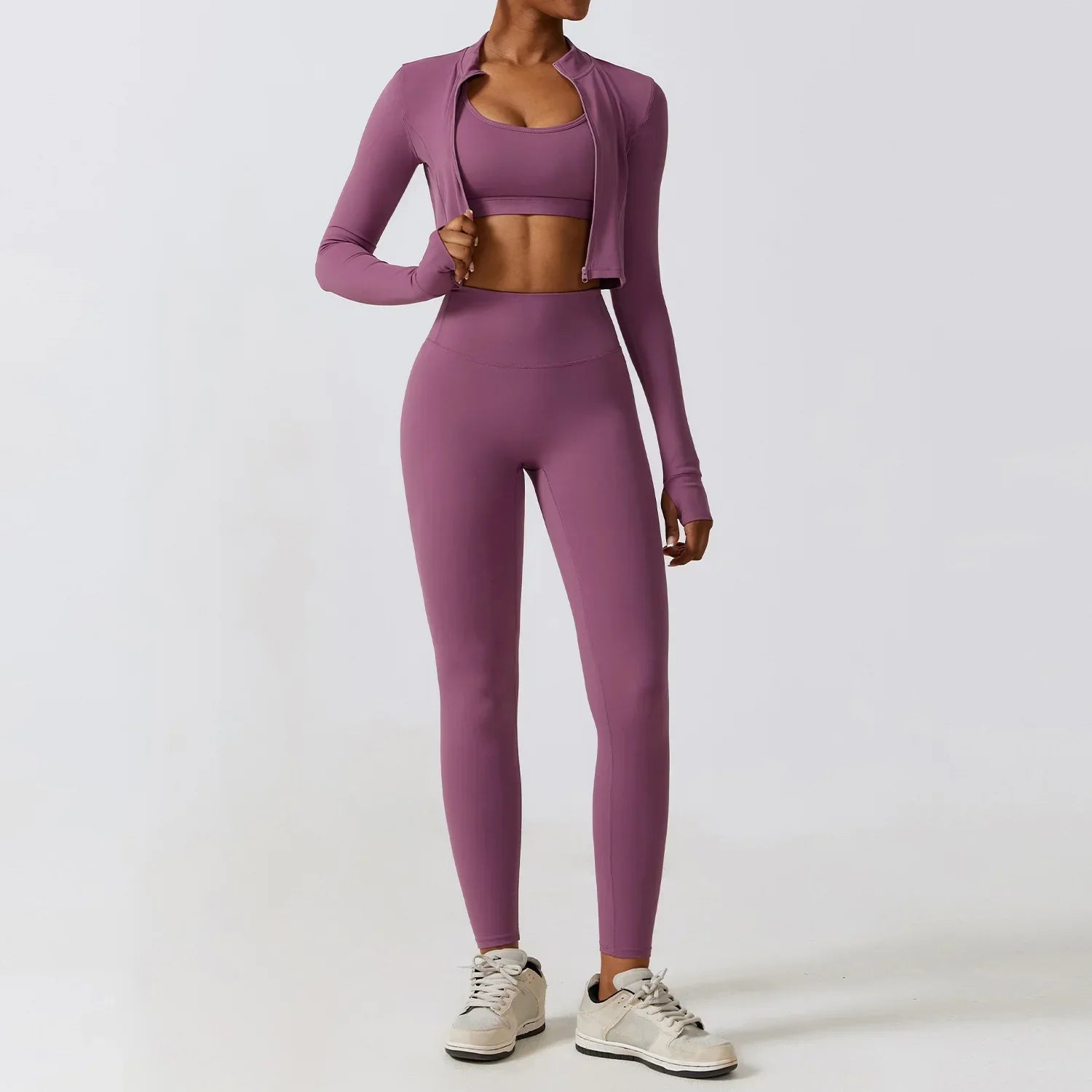 3-Piece Fashion Stretchy Tracksuit Set