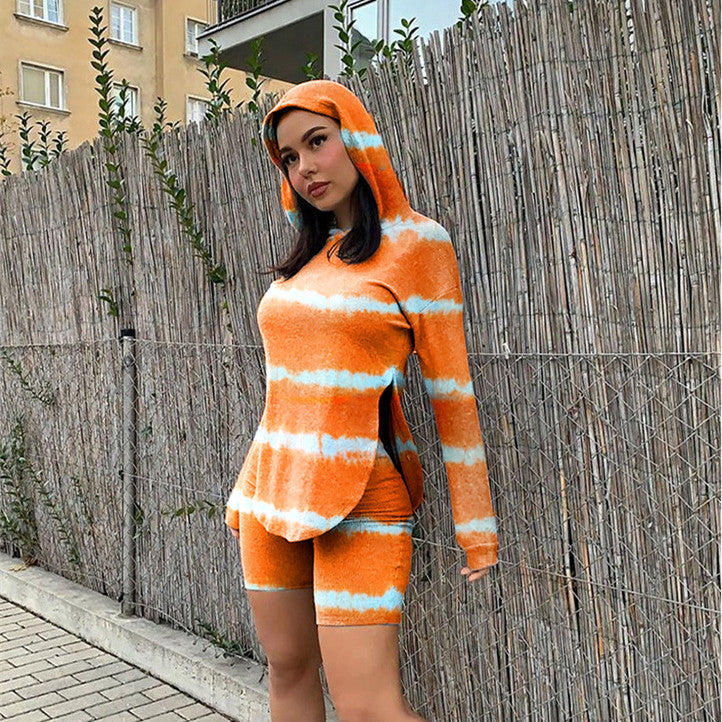 Women's Casual Fashion Hoodie Sports Two Piece Set See size chart under “more details”