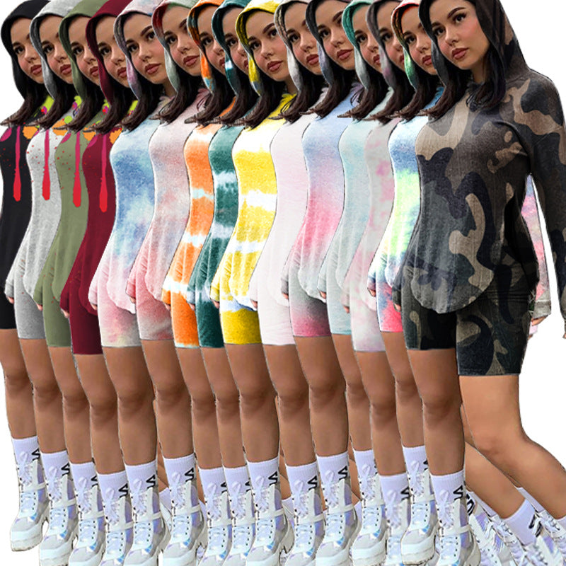 Women's Casual Fashion Hoodie Sports Two Piece Set See size chart under “more details”