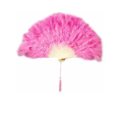 Marabou Feather Fans in 3 Colors Festival Drip