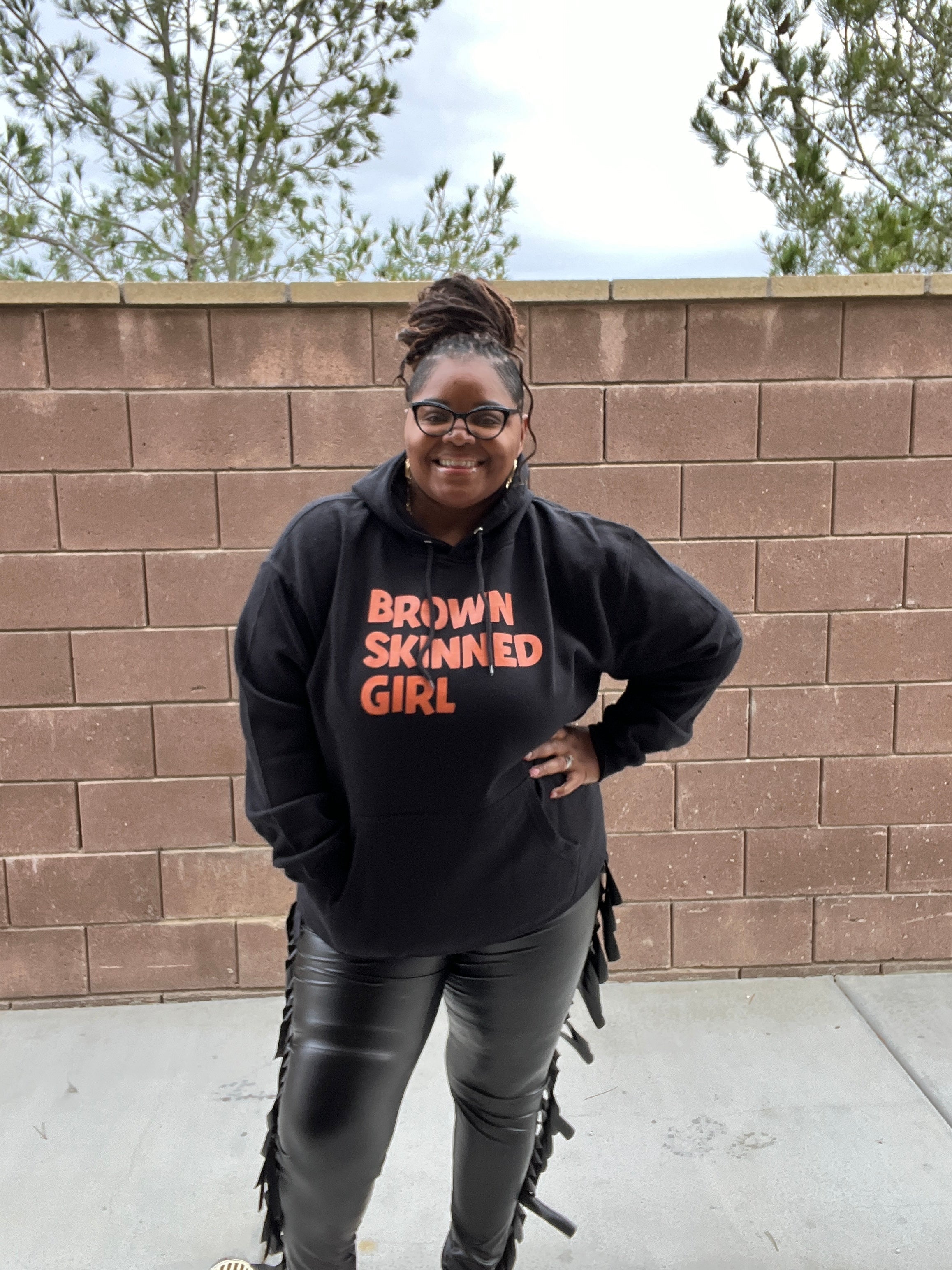 Plus Size Unisex Brown Skin Hoodie Sweatshirt Fabulously Dressed Boutique
